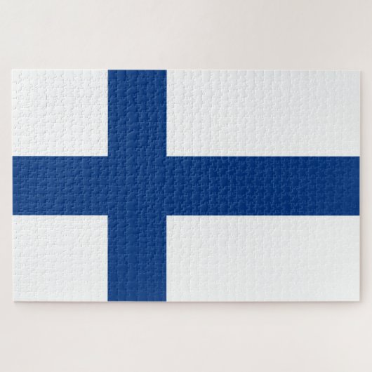 Finnische Flagge (Finnland) Puzzle (Horizontal)