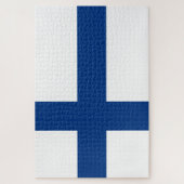 Finnische Flagge (Finnland) Puzzle (Vertikal)