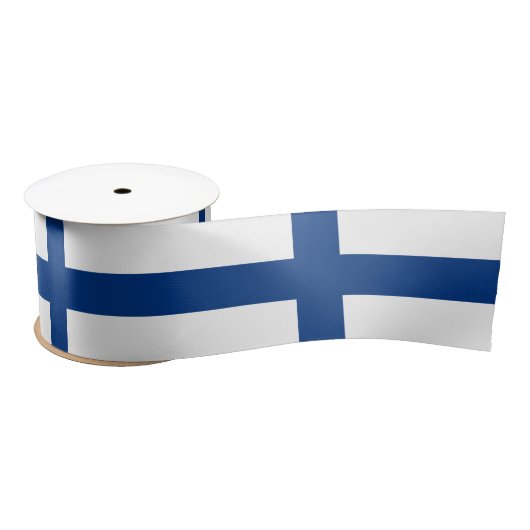 Finnische Flagge (Finnland) Satinband (Spule)