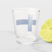 Finnische Flagge (Finnland) Schnapsglas (Rückseite)
