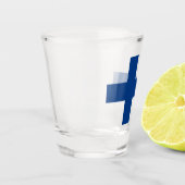 Finnische Flagge (Finnland) Schnapsglas (Links)