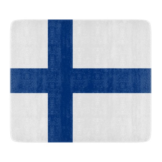 Finnische Flagge (Finnland) Schneidebrett (Vorderseite)