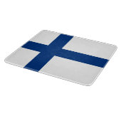 Finnische Flagge (Finnland) Schneidebrett (Ecke)