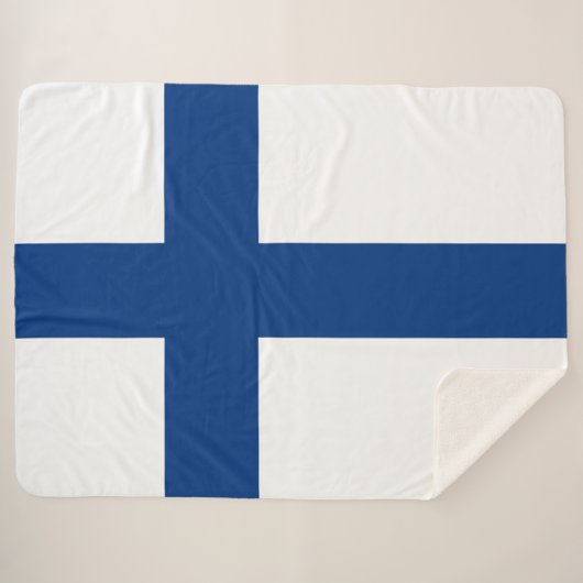 Finnische Flagge (Finnland) Sherpadecke (Vorderseite (Horizontal))