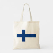 Finnische Flagge (Finnland) Tote Beutel Tragetasche (Rückseite)