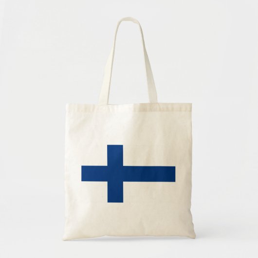 Finnische Flagge (Finnland) Tote Beutel Tragetasche (Vorne)