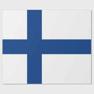 Finnische Flagge (Finnland) Umschlagpapier Geschenkpapier
