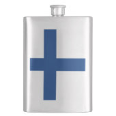 Finnische Flagge Flachmann (Vorderseite)