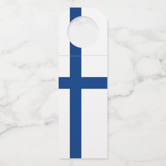 Finnische Flagge Flaschenanhänger (Rückseite)