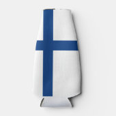 Finnische Flagge Flaschenkühler (Vorderseite)