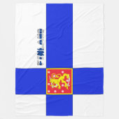Finnische Flagge Fleecedecke (Vorderseite)