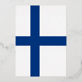Finnische Flagge Folieneinladung (Rückseite)