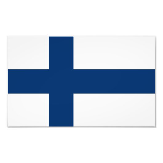 Finnische Flagge Fotodruck (Vorne)