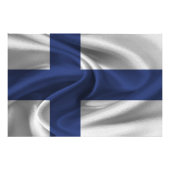 Finnische Flagge Fotodruck (Vorne)