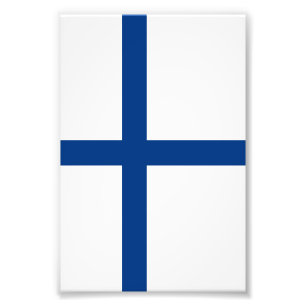 Finnische Flagge Fotodruck
