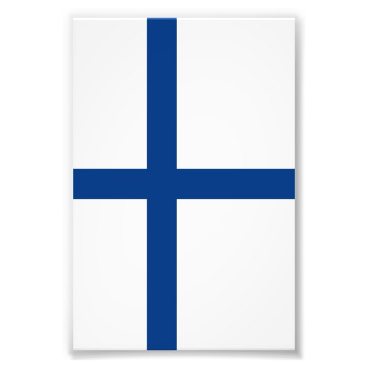 Finnische Flagge Fotodruck (Vorne)