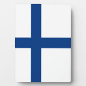 Finnische Flagge Fotoplatte (Vorderseite)