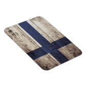 Finnische Flagge für Altholzkörner Magnet (Rechte Seite)