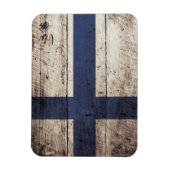 Finnische Flagge für Altholzkörner Magnet (Vertikal)