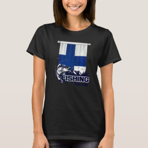 Finnische Flagge für Fischerei in Finnland Finnlan T-Shirt