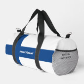 Finnische Flagge für individuelle Name und Text Duffle Bag (Rechte Ecke)