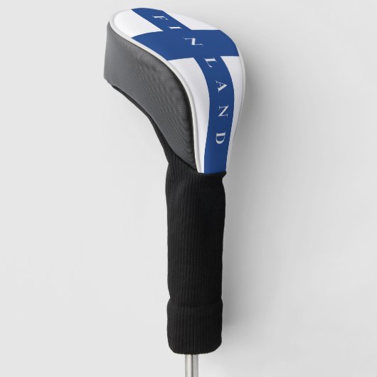 Finnische Flagge für Zollspecht Golf Headcover (angewinkelt)