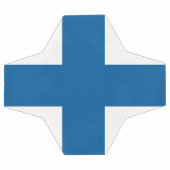 Finnische Flagge Fußball (Flach)