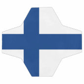 Finnische Flagge Fußball (Flach)