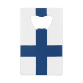 Finnische Flagge Geldbeutel Flaschenöffner (Vorderseite)