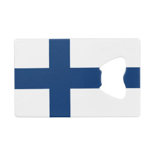 Finnische Flagge Geldbeutel Flaschenöffner