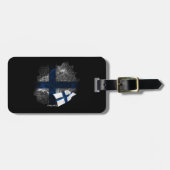 Finnische Flagge Gepäckanhänger (Vorderseite horizontal)
