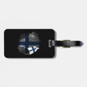 Finnische Flagge Gepäckanhänger (Rückseite horizontal)