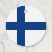 Finnische Flagge Geschenkanhänger (Rückseite)