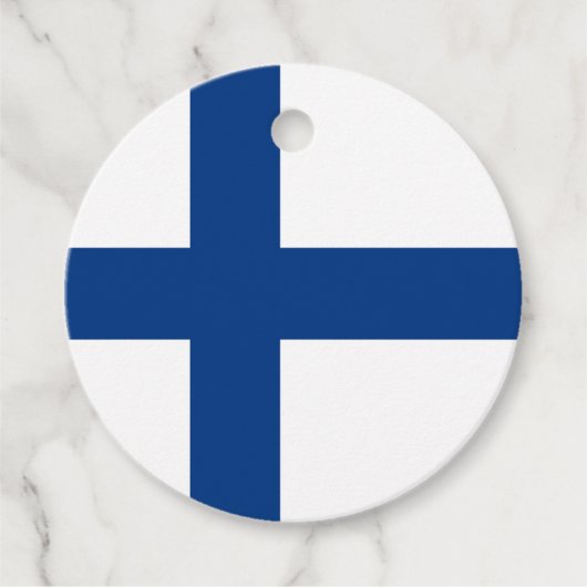 Finnische Flagge Geschenkanhänger (Vorderseite)
