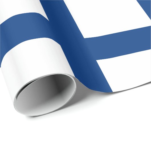 Finnische Flagge Geschenkpapier (Rolleneckpunkt)