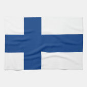 Finnische Flagge Geschirrtuch (Horizontal)