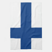 Finnische Flagge Geschirrtuch (Vertikal)