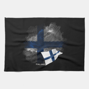 Finnische Flagge Geschirrtuch