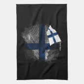Finnische Flagge Geschirrtuch (Vertikal)