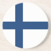 Finnische Flagge Getränkeuntersetzer (Vorne)