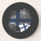 Finnische Flagge Getränkeuntersetzer (Vorne)