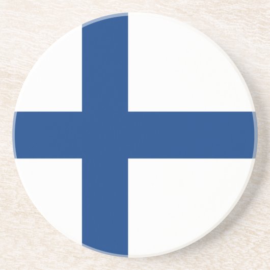 Finnische Flagge Getränkeuntersetzer (Vorne)