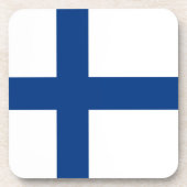 Finnische Flagge Getränkeuntersetzer (Vorderseite)