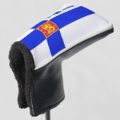 Finnische Flagge Golf Headcover (3/4 Vorderseite)