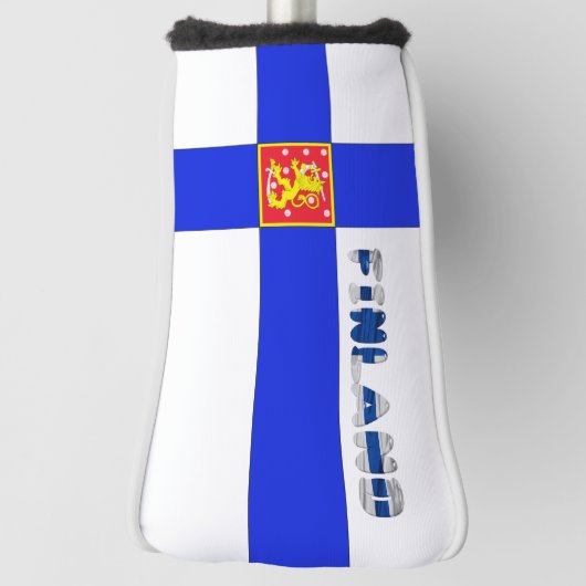 Finnische Flagge Golf Headcover (Rotieren 90)