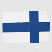 Finnische Flagge Golfhandtuch (Horizontal)