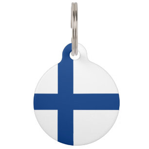 Finnische Flagge Haustiermarke