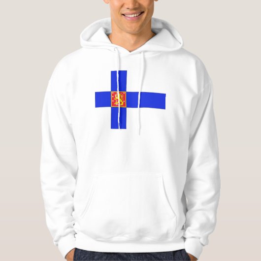 Finnische Flagge Hoodie (Vorderseite)