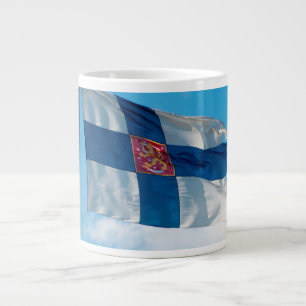 Finnische Flagge Jumbo-Tasse