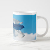 Finnische Flagge Jumbo-Tasse (Rechts)